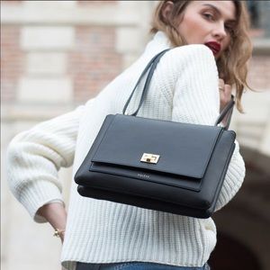 RARE - Polene Numero Deux black leather bag